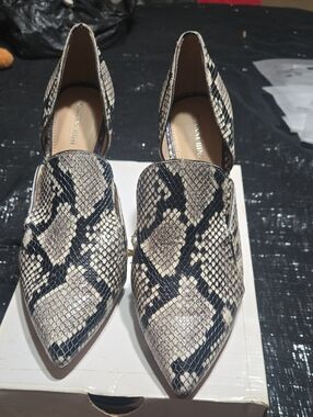 Gianni Bini Snake-Print Pointed Toe D'Orsay Heels- ...Brand New...No Box!!!